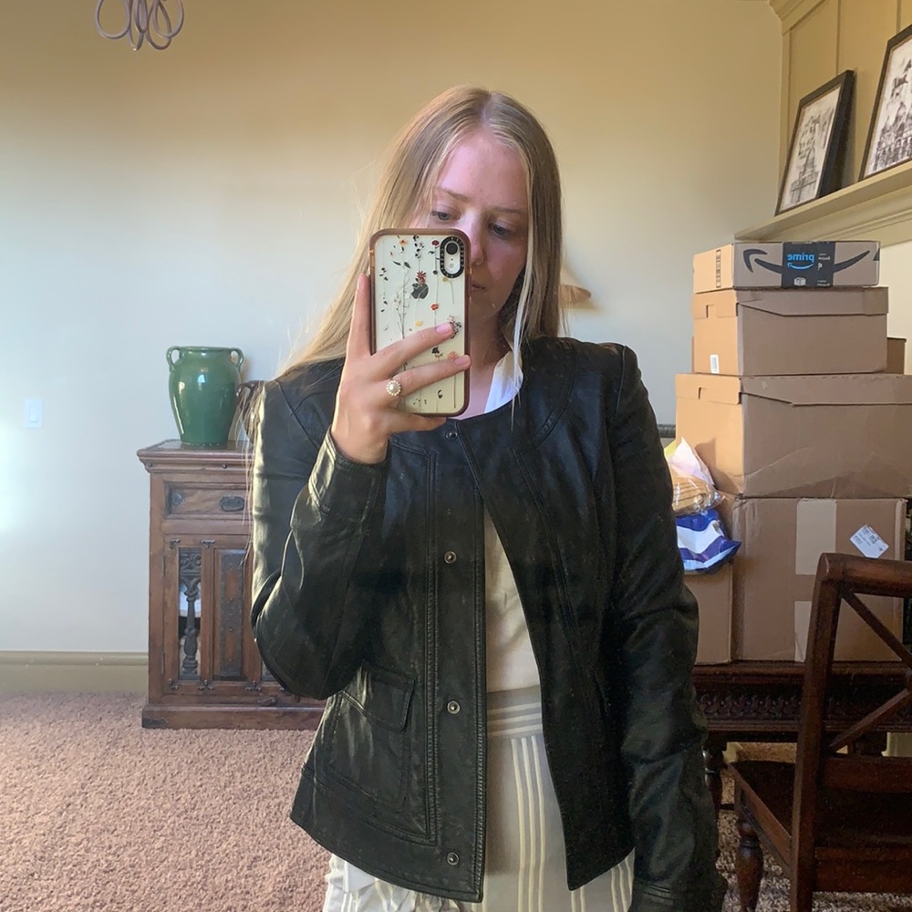 Black Vegan Leather Jacket